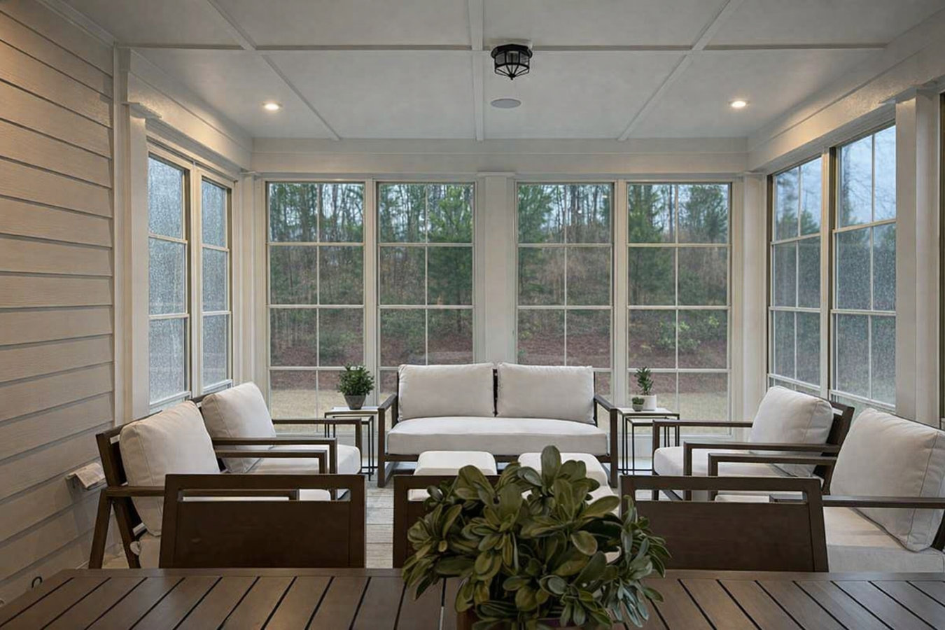 Patio-to-sunroom conversion