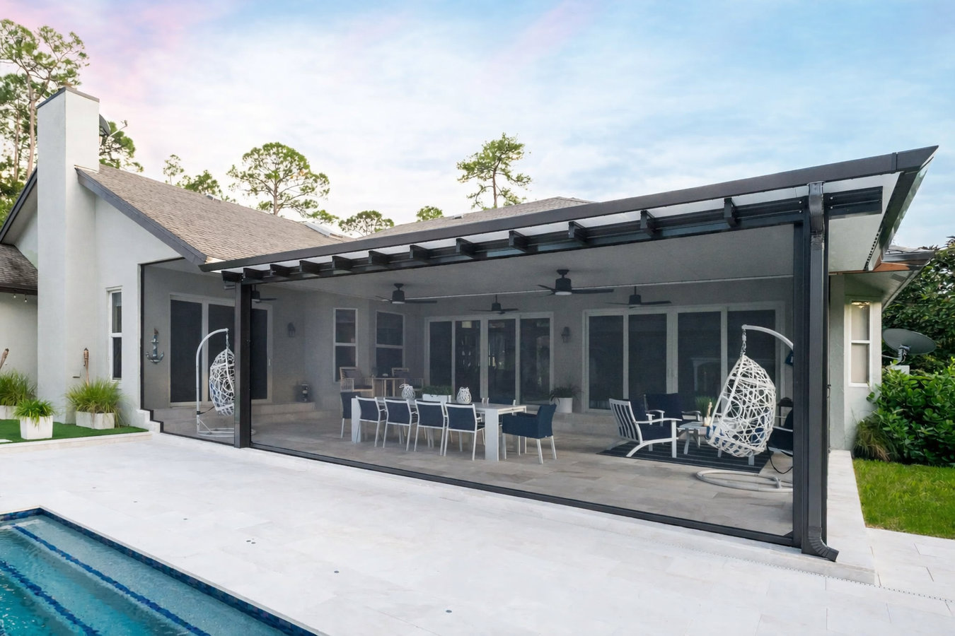 Screen room installation